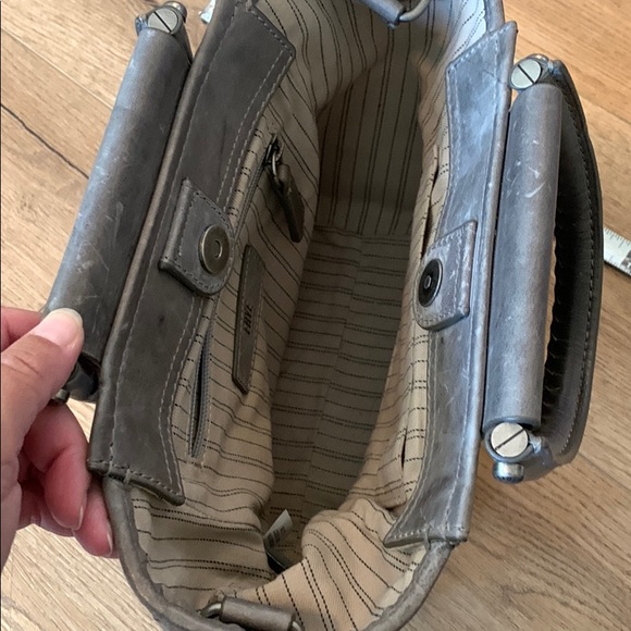 Frye Riviana Mini Tote in Ice gray leather handbag - Picture 8 of 12